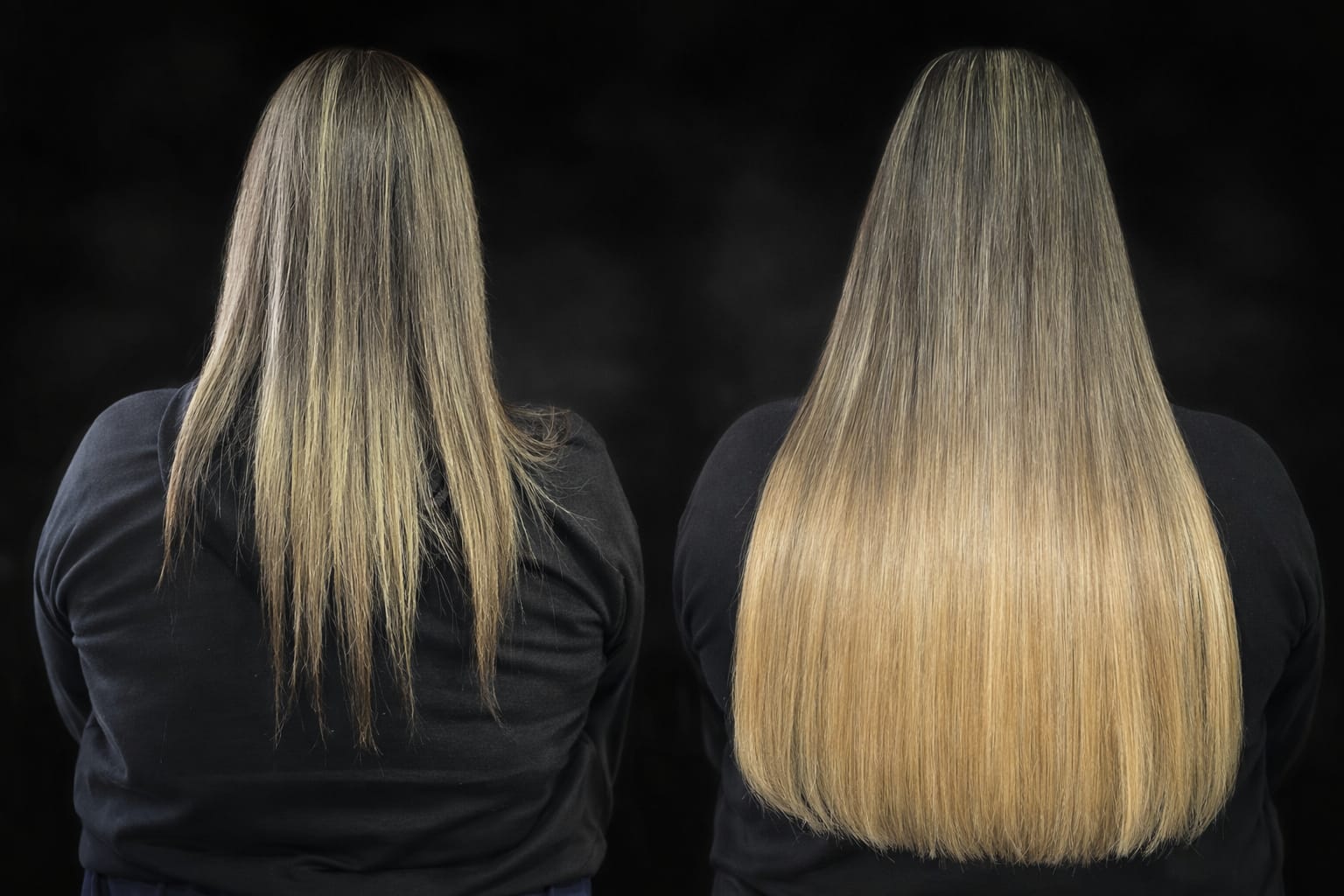 Mega Hair antes e depois